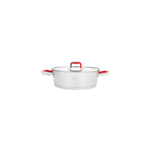 Karaca Merlot - 8-delige set stalen pannen