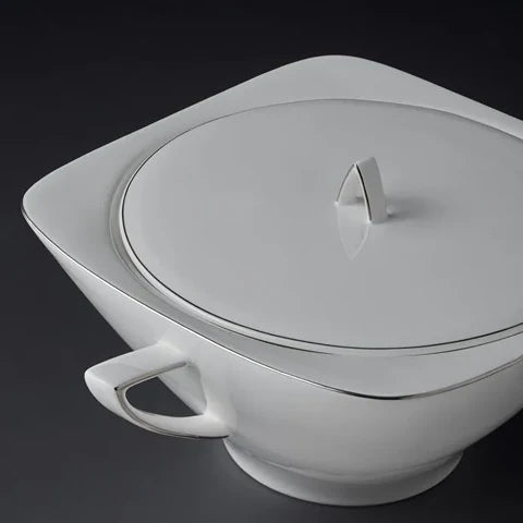 Jumbo Wind Platinum 64-Piece Dinner Set For 12 Persons – Square