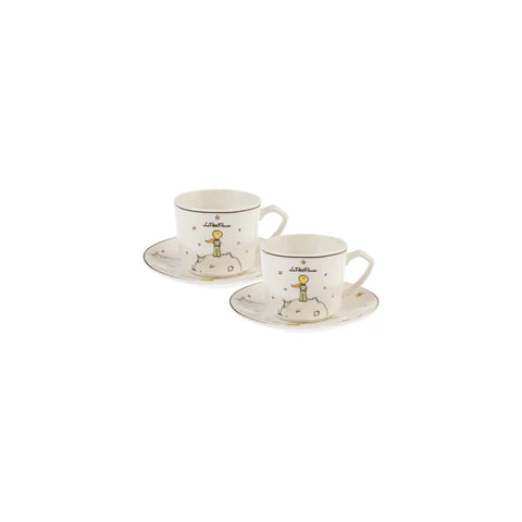 Karaca Little Prince 4-Piece Mocha–Espresso Cup Set For 2 Persons