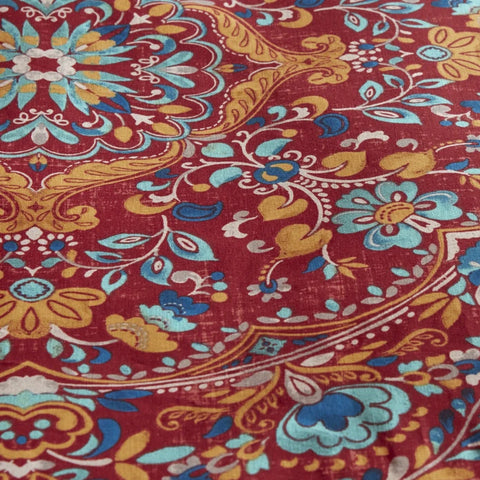 Karaca Home Mihver Pano %100 Katoen Tweepersoons Dekbedovertrek Rood