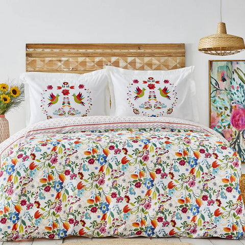 Karaca Parlin 100% Turkish Cotton Duvet Cover Set, Double, Fuchsia