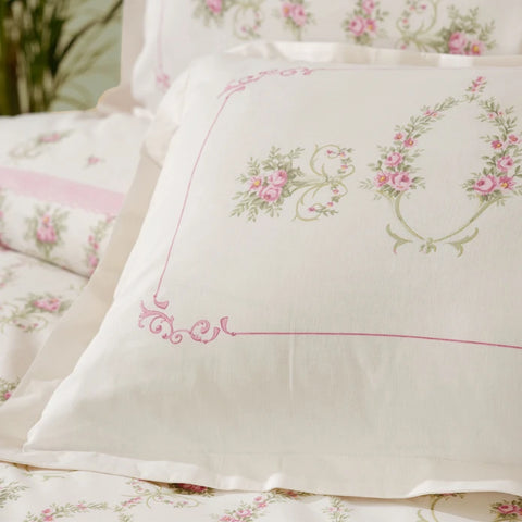 Karaca Home Alfia Pudra Katoen Eenpersoons Dekbedovertrek Set