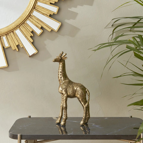 Karaca Home Giraffe Beeldje Goud