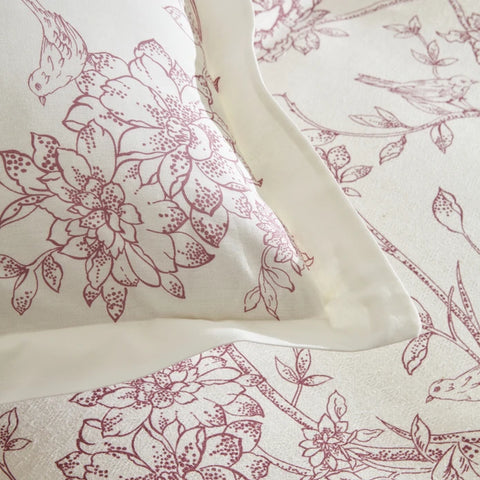 Karaca Home Reese 100% Katoenen Dubbele Dekenset Poederroze