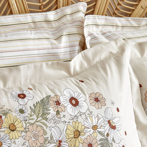 Karaca Home Ponza 100% Katoen Tweepersoons Dekbedovertrek Set Beige