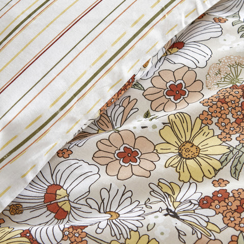 Karaca Home Ponza 100% Katoen Tweepersoons Dekbedovertrek Set Beige