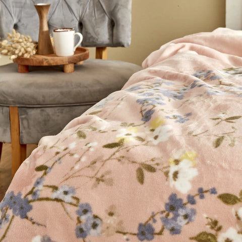 Karaca Home Silva Double Spanish Blanket Blush  