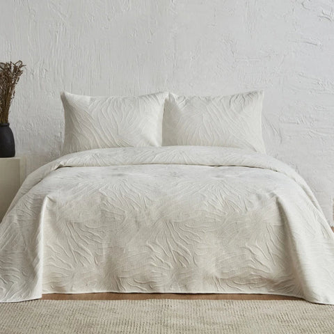 Karaca Home Sonnia Double Bedspread Set Ecru