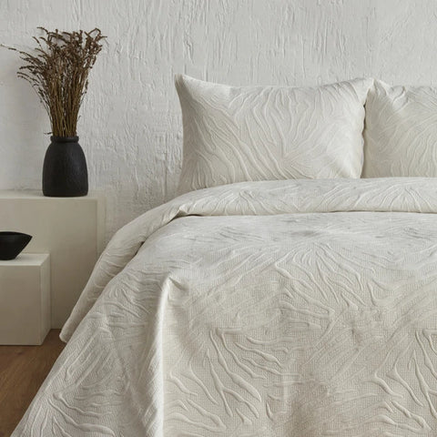 Karaca Home Sonnia Double Bedspread Set Ecru