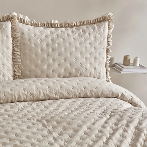 Karaca Home Viona Tweepersoons Bedsprei Set Beige