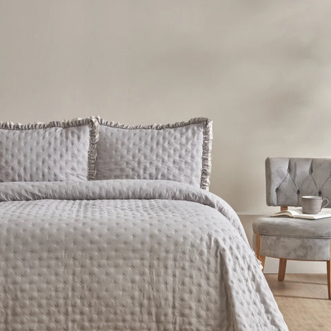 Karaca Home Viona Tweepersoons Bedsprei Set Grijs