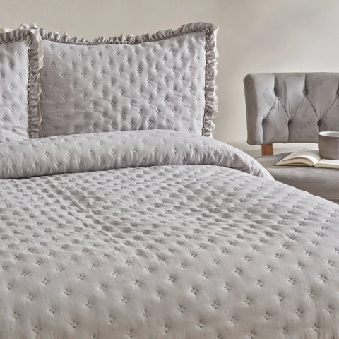 Karaca Home Viona Tweepersoons Bedsprei Set Grijs