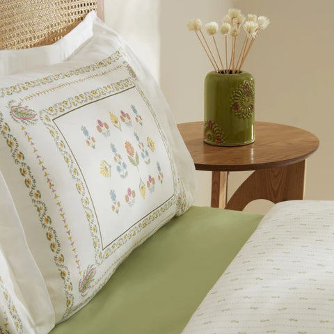 Karaca Home Arty 100% Katoen Tweepersoons Dekbedovertrek en Deken Set