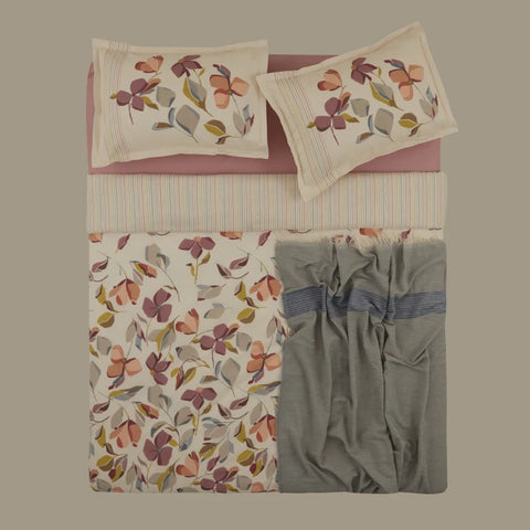 Karaca Home Piko Tweepersoons Dekbedovertrek en Deken Set