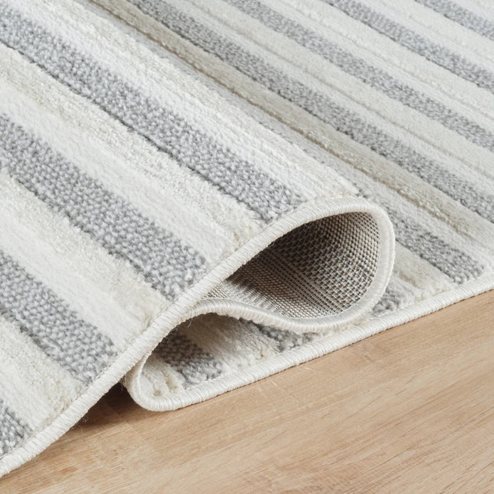 CARPETIA Pluizig Kindertapijt Sterren - Wit Roze Grijs 160x230 Cm Onderhoudsvriendelijk