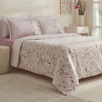 Karaca Pesla 100% Cotton Satin Duvet Cover Set, Double, Pink