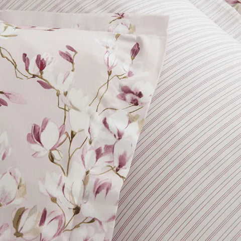 Karaca Pesla 100% Cotton Satin Duvet Cover Set, Double, Pink