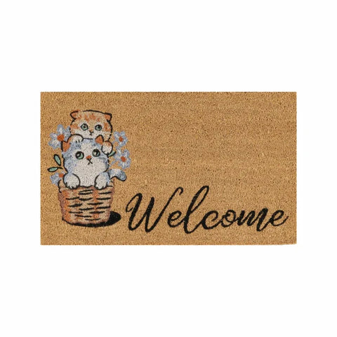 Kaşmir Halı Cat Welcome Coco Doormat 40x60 Cm  