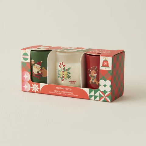 Karaca Home New Year Yılbaşı Ceremony 3-delige Geurkaars Set