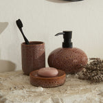 Karaca Home Olivia 3-Piece Bathroom Accessory Set Plum