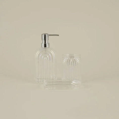 Karaca Home Gleam 3-Piece Bathroom Accessory Set Lustrous