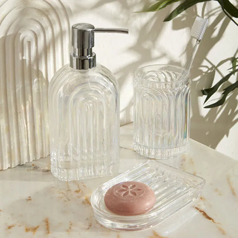 Karaca Home Gleam 3-Piece Bathroom Accessory Set Lustrous