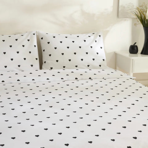 Sarah Anderson Amour Tweepersoons Dekbedovertrek Set – Zwart