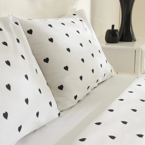 Sarah Anderson Amour Tweepersoons Dekbedovertrek Set – Zwart