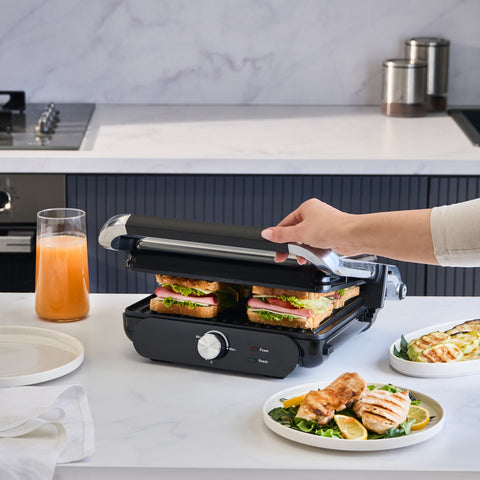 Homend Grilliant 1366H Toaster and Grill with Removable Cast Iron Plates and Stainless Steel Housing
 