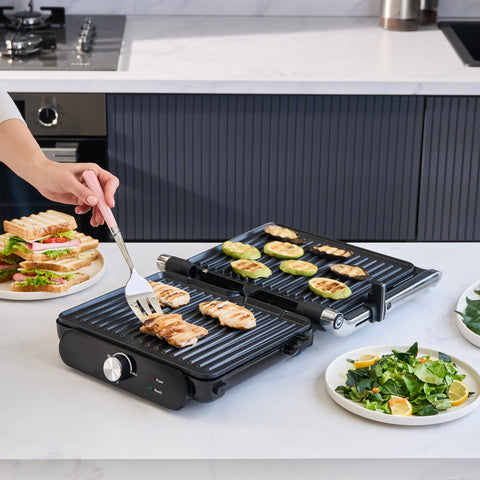 Homend Grilliant 1366H Toaster and Grill with Removable Cast Iron Plates and Stainless Steel Housing
 