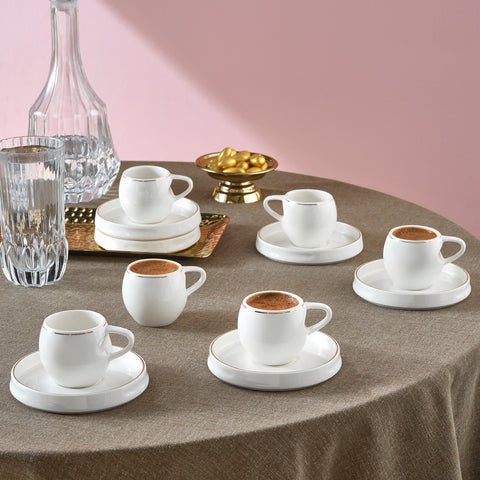 Karaca Streamline Sunset 6-delige Koffiekopjesset voor 6 Personen, 100 ml