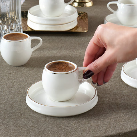 Karaca Streamline Sunset 6-delige Koffiekopjesset voor 6 Personen, 100 ml