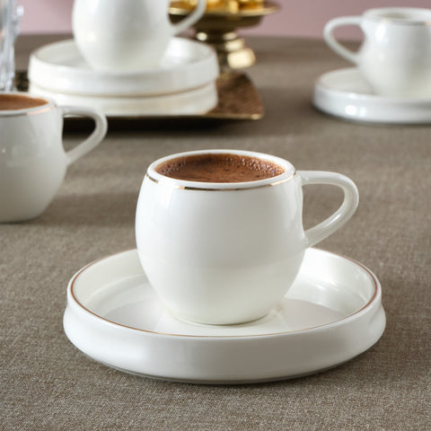 Karaca Streamline Sunset 6-delige Koffiekopjesset voor 6 Personen, 100 ml