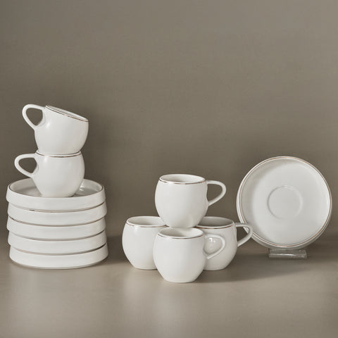Karaca Streamline Sunset 6-delige Koffiekopjesset voor 6 Personen, 100 ml