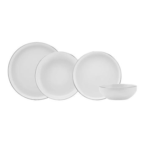 Karaca Streamline New Saturn V2 Platin Serviesset voor 6 Personen, 24-delig