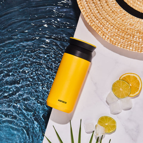Karaca Rainbow RVS Lekdichte Thermosfles 350 ml Geel