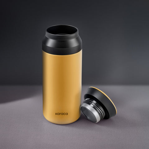 Karaca Rainbow RVS Lekdichte Thermosfles 350 ml Geel
