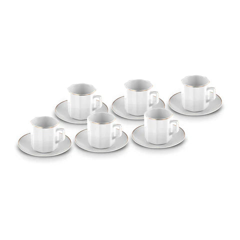 Karaca Vezir 6-Delig Koffiekopjesset Voor 6 Personen 80 Ml