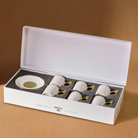 Karaca Hartvormige Koffiekopjesset voor 6 personen – 80 ml