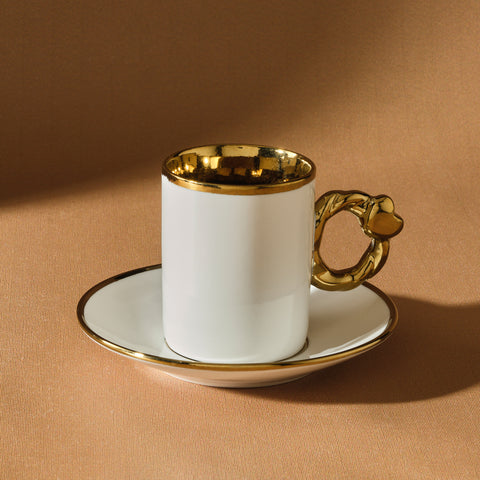 Karaca Hartvormige Koffiekopjesset voor 6 personen – 80 ml