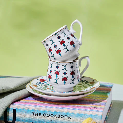 Karaca Ebruli 90 Ml 6-Piece Coffee Cup Set, Multicolored