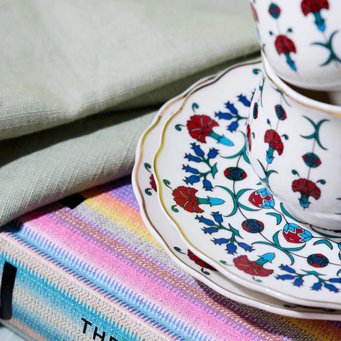 Karaca Ebruli 90 Ml 6-Delig Koffiekopjesset, Multicolor