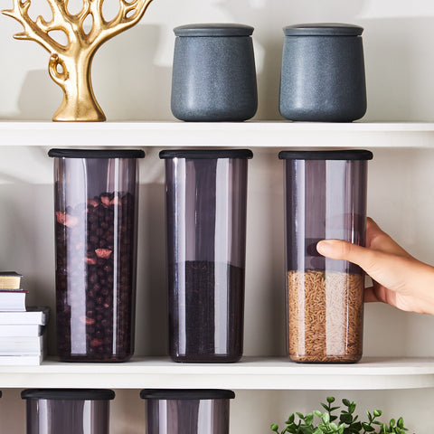 Karaca Rise 9-delige Set Bewaarbakken Antraciet