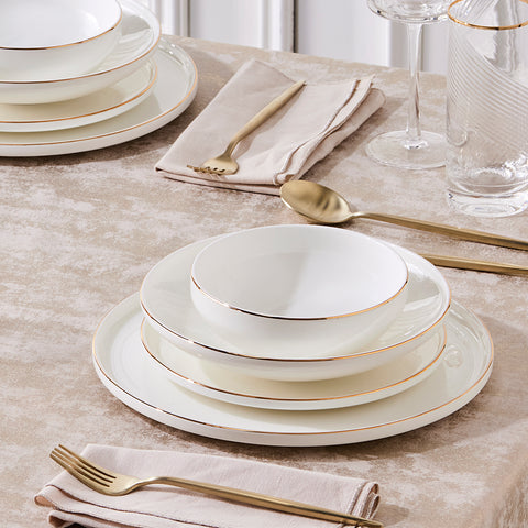 Karaca Stream Bone Belinda 24-Piece Dinner Set for 6 People