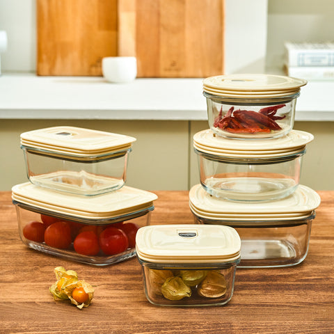 Karaca Cream Vacuüm Voorraadpot 0,9 L