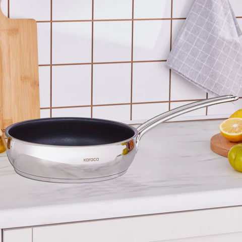 Karaca Emirgan Steel Pan, 24 cm, Silver