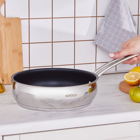 Karaca Emirgan Steel Pan, 24 cm, Silver