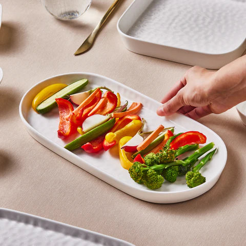 Karaca x Refika Bloedwit, Serveerplank, 34 cm