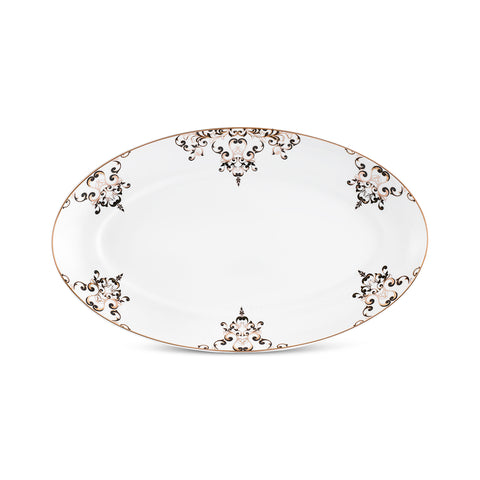 Karaca Stream Bone Andre 53-Piece Dinner Set For 12 Persons, Black