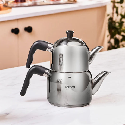 Karaca Nero Theepotset Mini Zwart